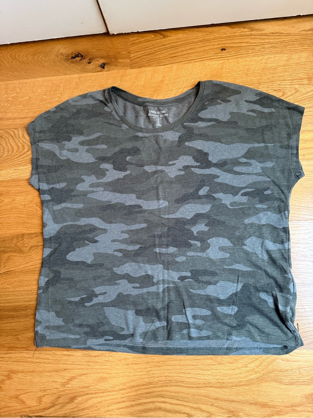 GAP Linen Blend Crew Neck T‑Shirt